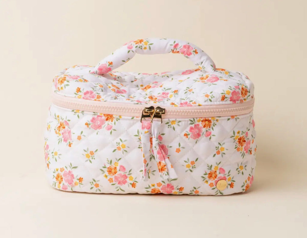 Quilted Cosmetic Bag - Daydream Cream