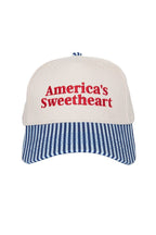 America's Sweetheart Hat: Navy Blue and Light Blue