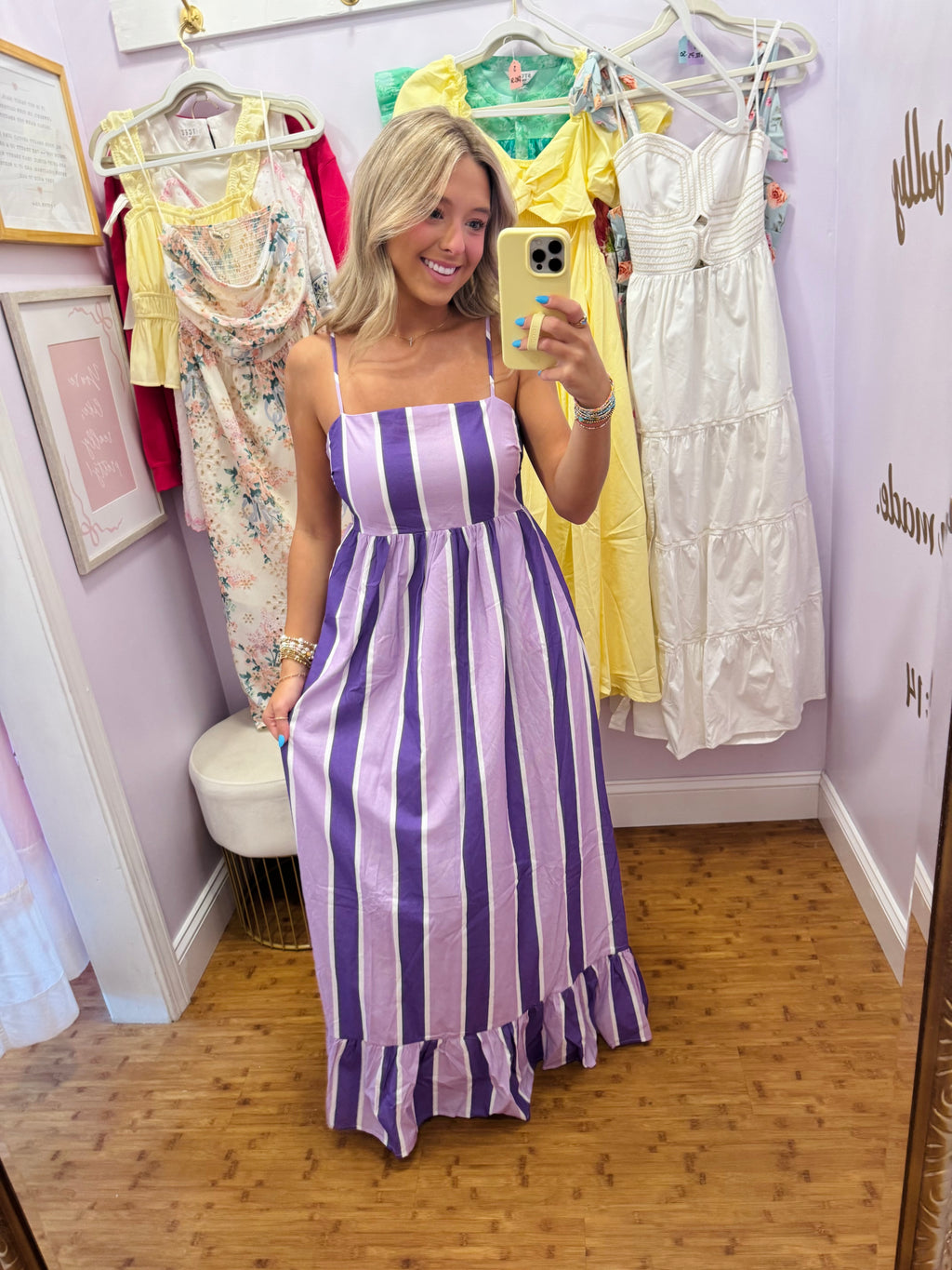 Purple Striped Maxi