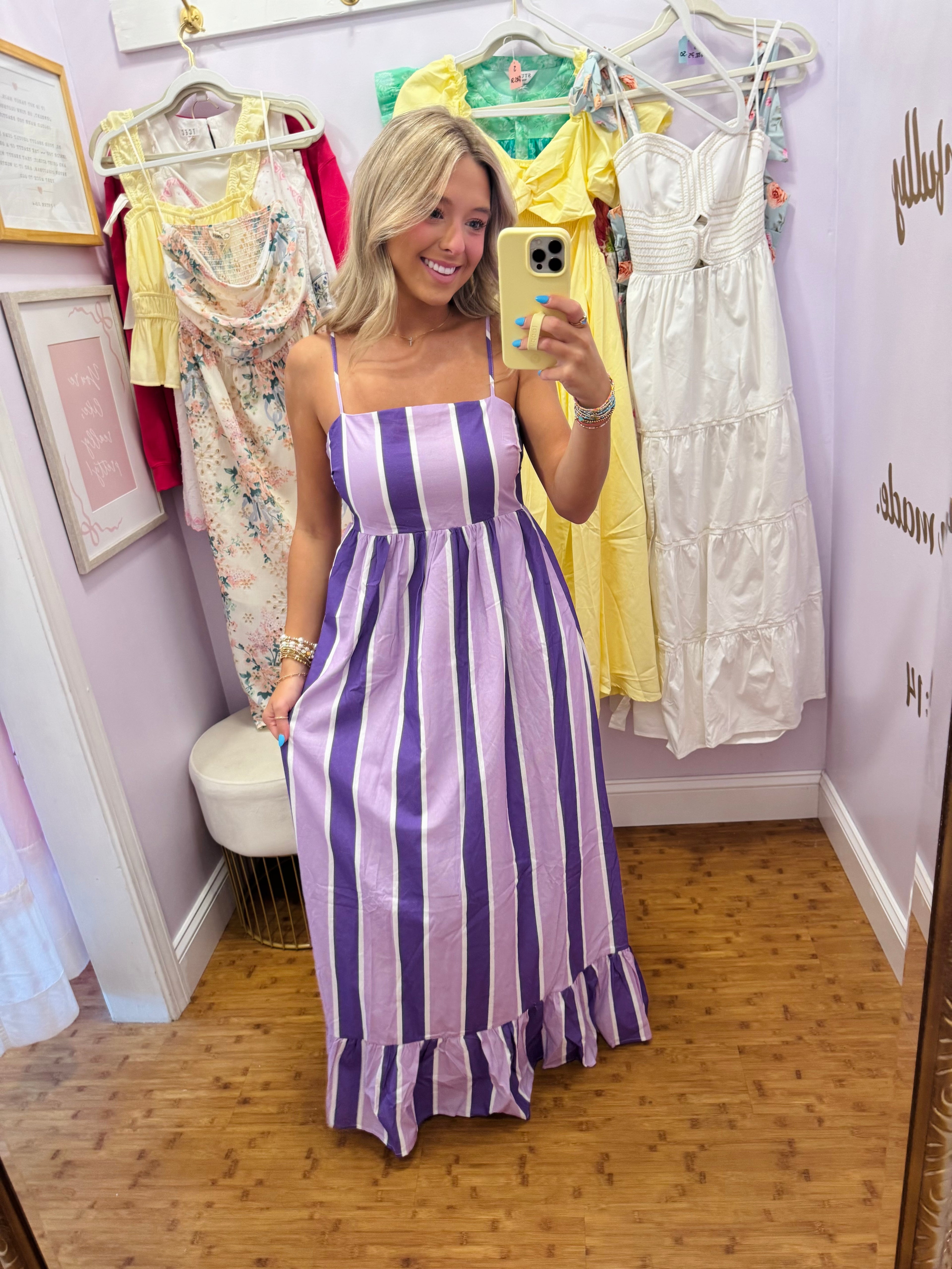 Purple Striped Maxi