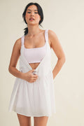 Flirty and Fun Active Dress - Gingham Pink and White