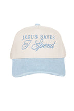 Jesus Saves I Denim and Tan
