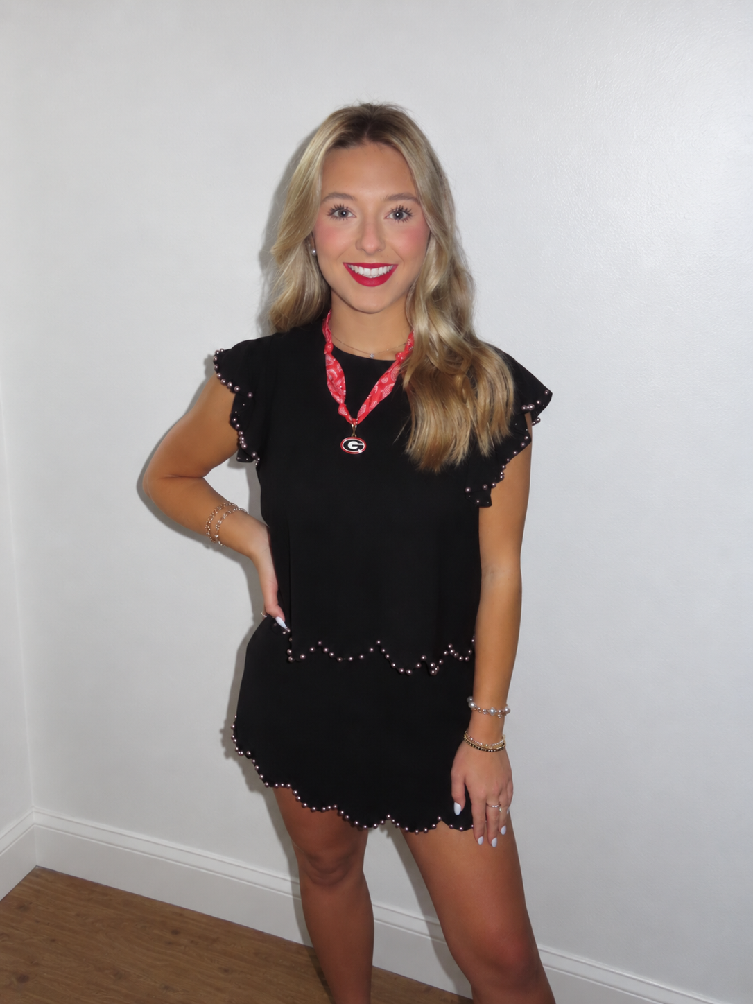 Studded Ruffled Set 🖤❤️