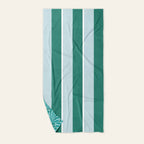 XL Quick-Dry Beach Towel–Sicily Stripes Teal