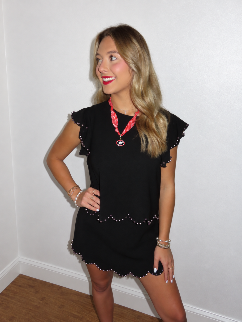 Studded Ruffled Set 🖤❤️