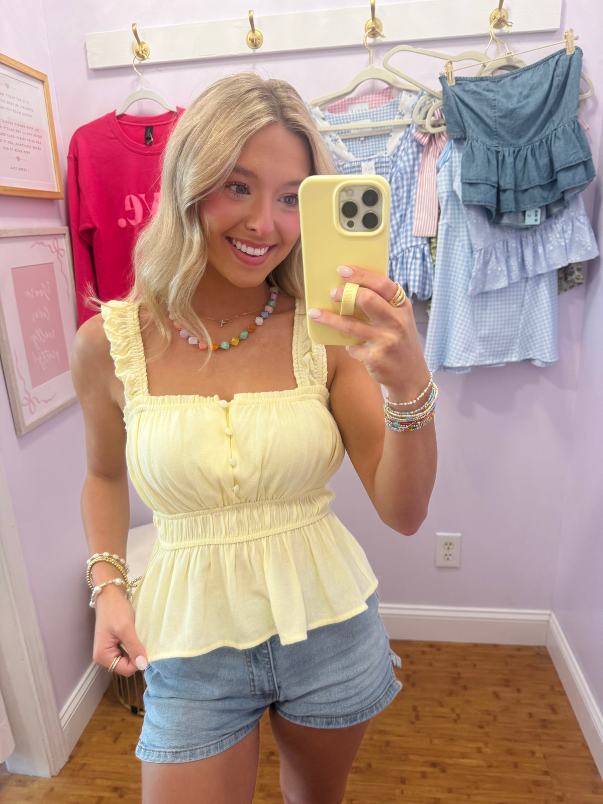 Buttery Yellow SLEEVELESS top