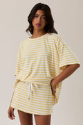 Sunny Days Skort Set: Yellow/White Stripe