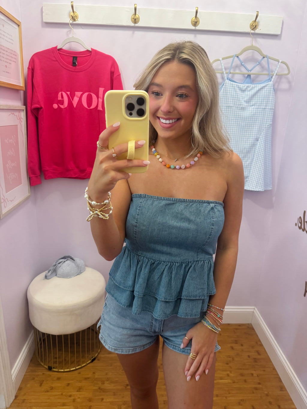 Sweet on Denim Top