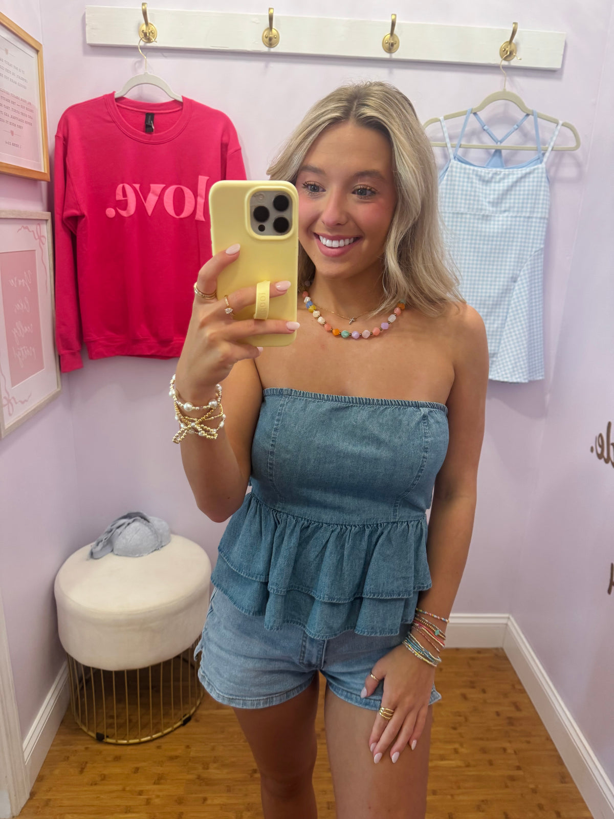 Sweet on Denim Top