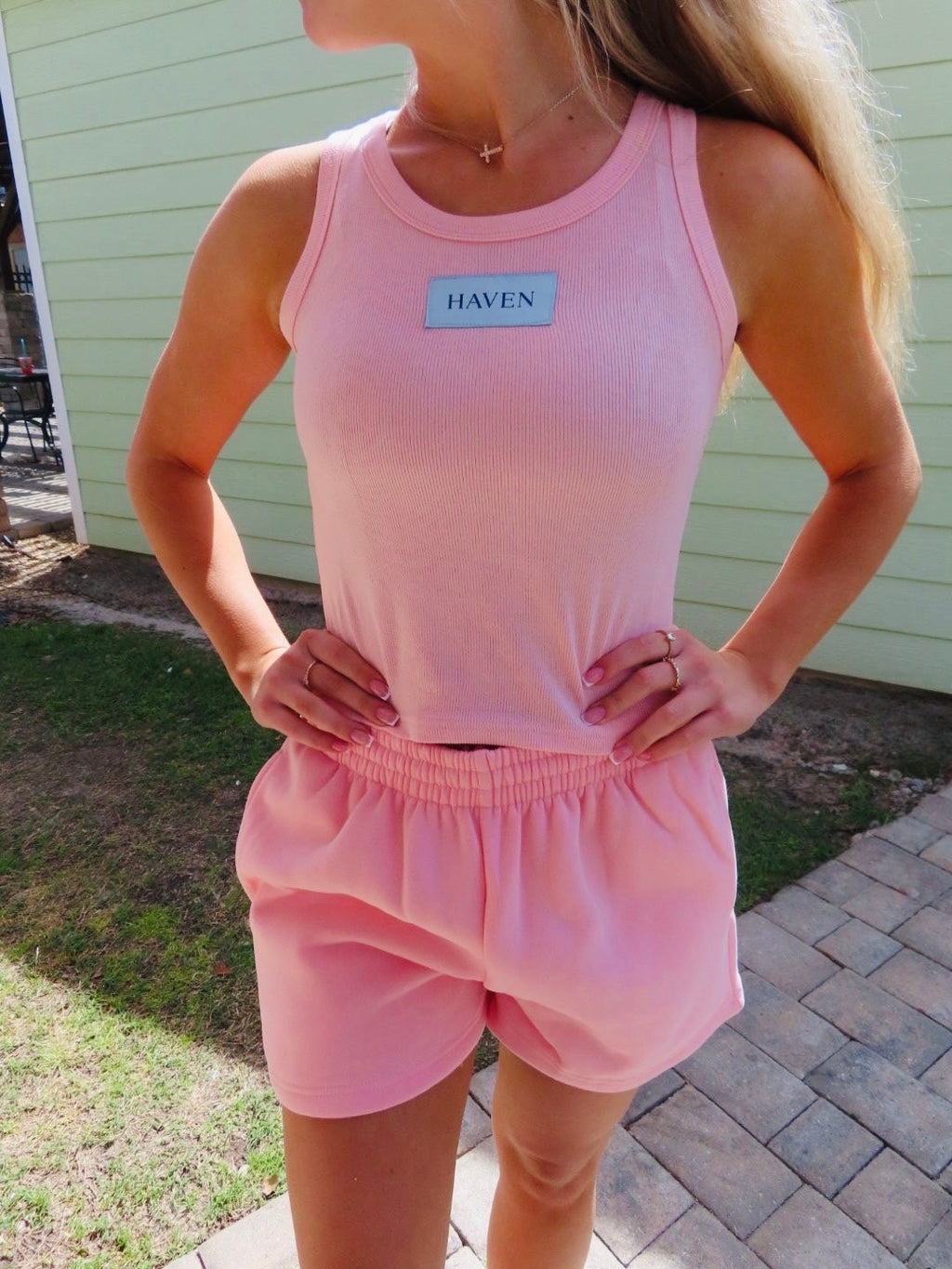 HAVEN Tank and Shorts Set - Pink