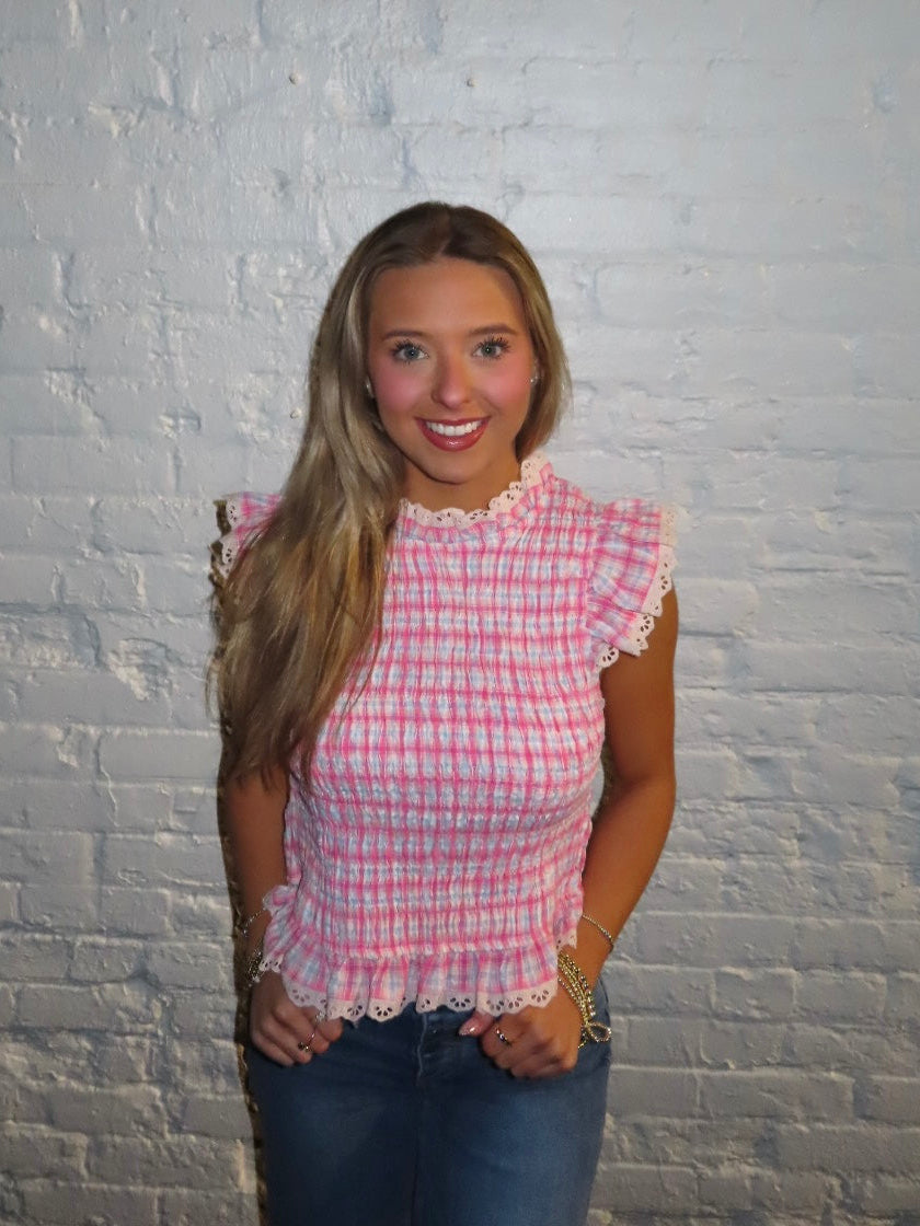 Darling Lace Smocked Top