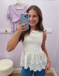 White Laced Top