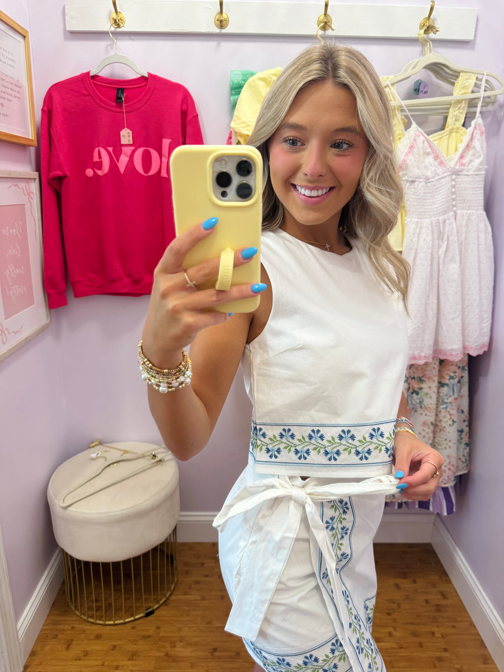 Floral Embroidered MINI set