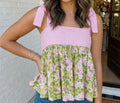 Floral Printed Babydoll Tank