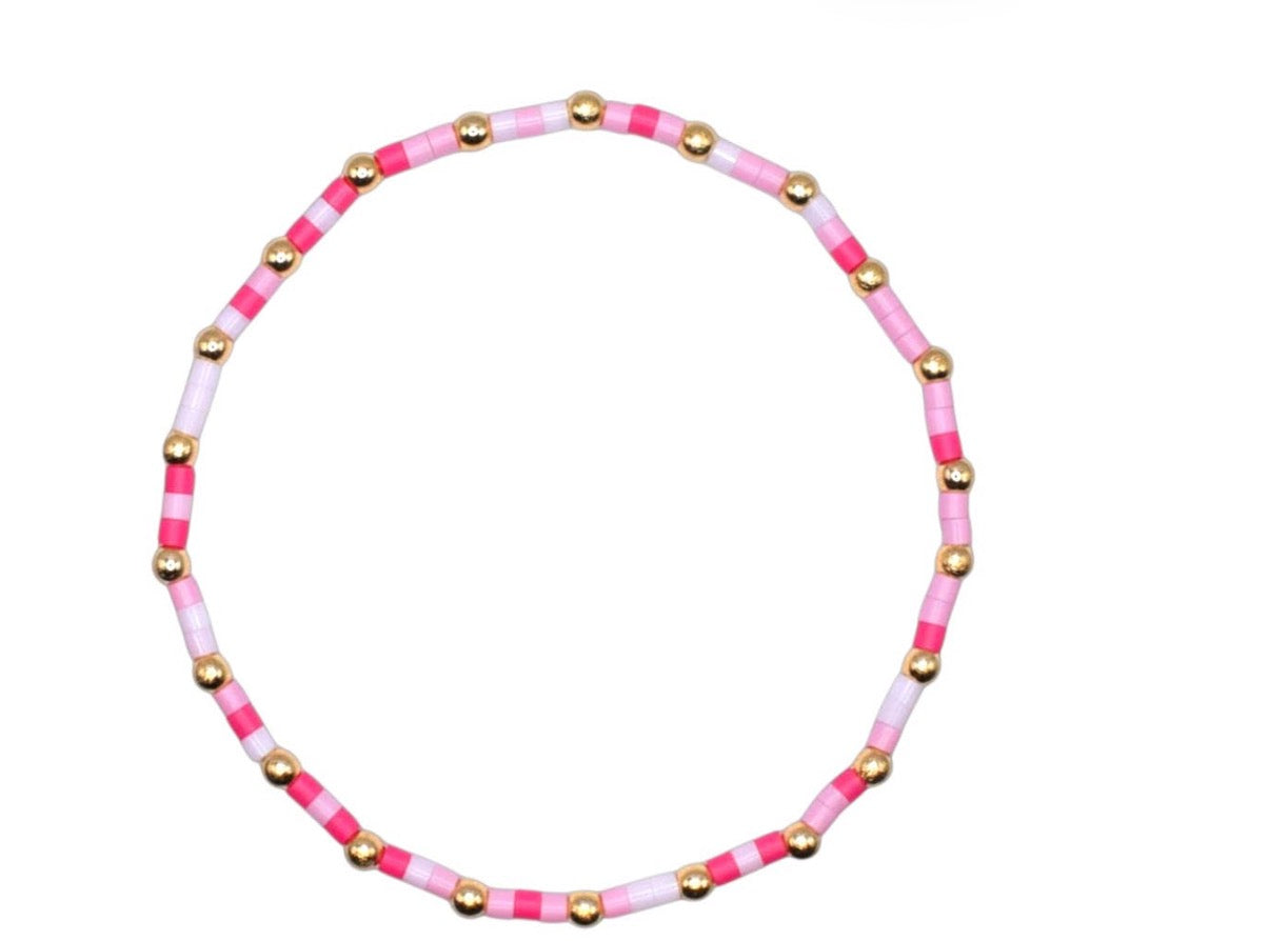 The Claire - Light Pink/ Hot Pink/ White