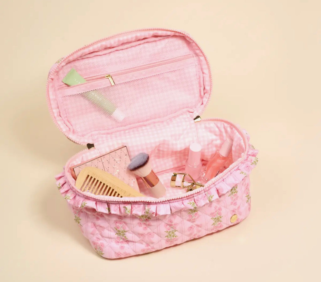 Quilted Cosmetic Bag - Fancy Pink