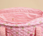 Fancy Pink Quilted Tote Bag
