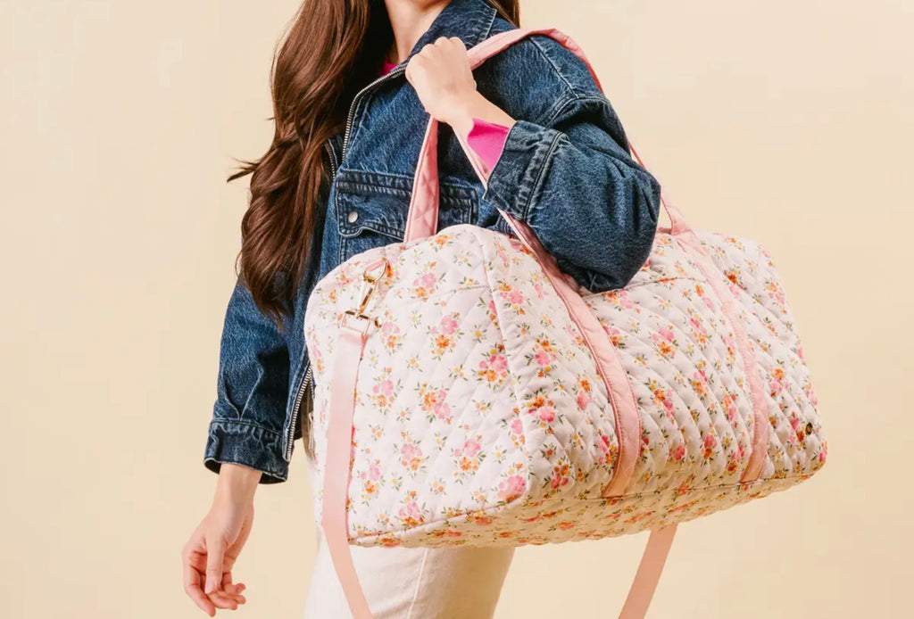On-the-Go Quilted Daydream Cream Bag