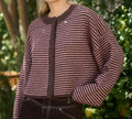Pink & Brown - Striped Cardigan