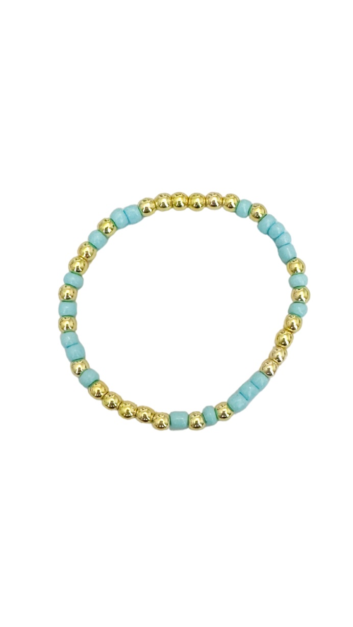 Coco’s Beads: The Light Blue and Gold Confetti