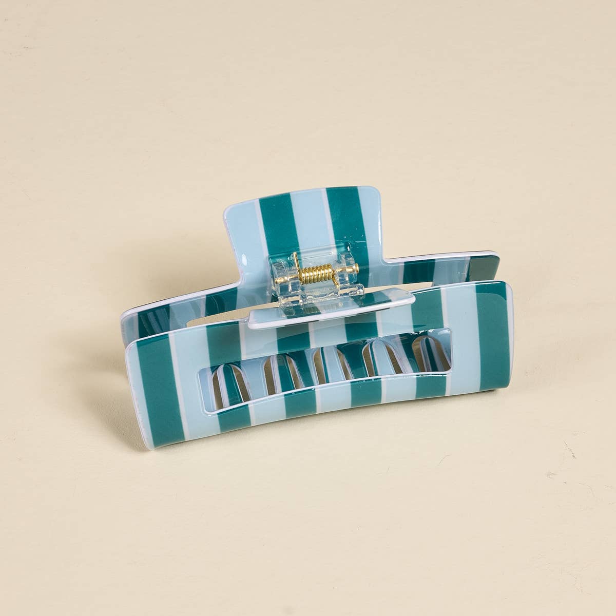 Claw Clip – Sicily Stripes Teal