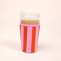 Sip Savvy Drink Sleeve -Sicily Stripes Pink