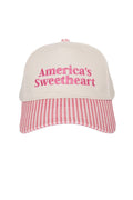 America's Sweetheart Hat: Pink and Light Pink Stripe